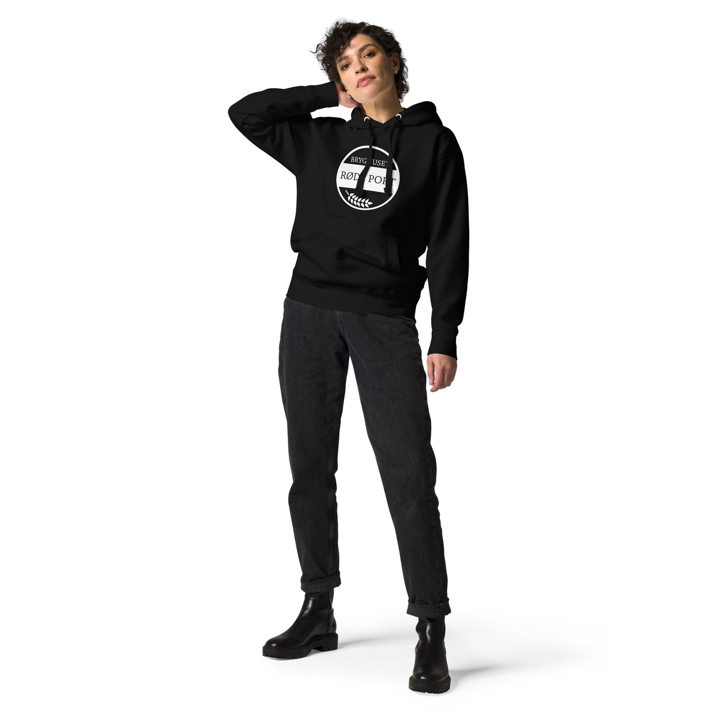Unisex Hoodie med logo - Streetwear design i blød bomuld med kængurulomme